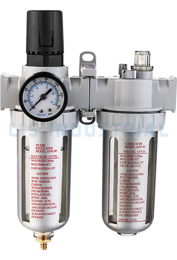 AFRL80 Filter med tryckmätare och tryckregulator  smörjdon 1/4